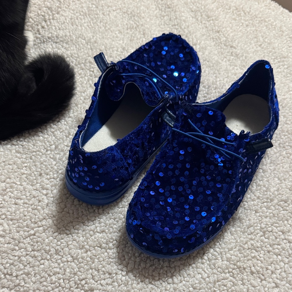 Sparkling Blue Sequin Women's Slippers